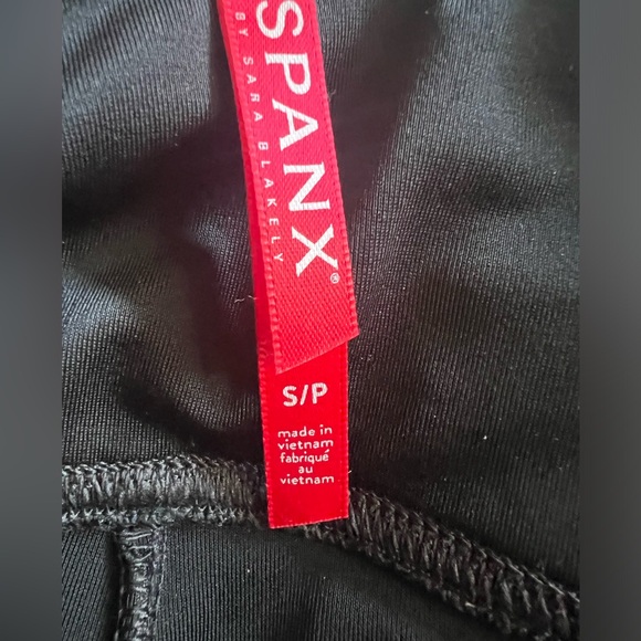 Spanx Faux Leather Black Leggings, S - Picture 8 of 10